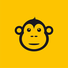 cute monkey face vector icon ... © Den