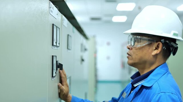Engineer inspecting real-time machine parameters on an industrial control screen for automation, performance analysis, preventive maintenance, and operational safety.