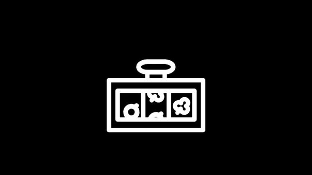 Animated retro counter display showing numbers changing and cycling through digits
