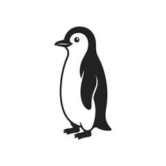 Obraz premium Minimalist Penguin Outline Vector