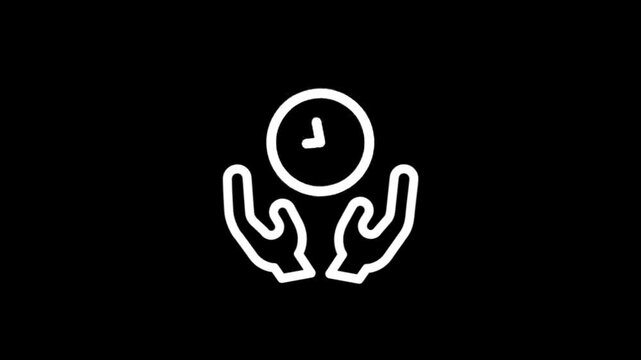 Hands holding a clock icon symbolizing time management and efficiency