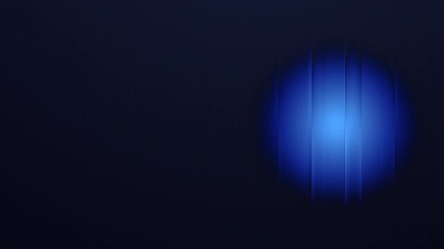 Blue vertical light beams glow through a dark minimal background, creating a sleek futuristic motion backdrop for technology, business and presentation design.