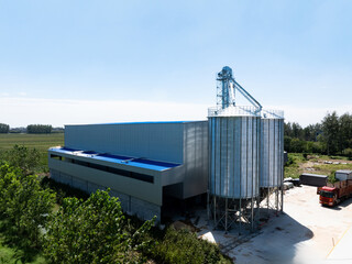 large outdoor industrial silos and factory building complex © zhu difeng