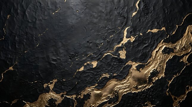 Dark textured surface with gold accents background for modern luxury branding and sophisticated art.