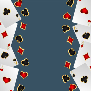 Playing cards and symbols, gambling pattern, vector illustration.