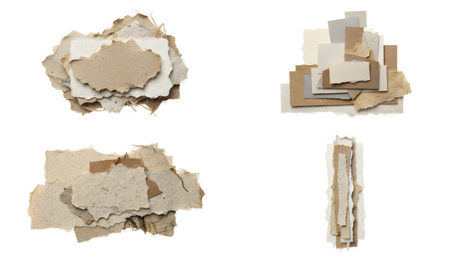 Torn Paper Frames and Vintage Collage Elements