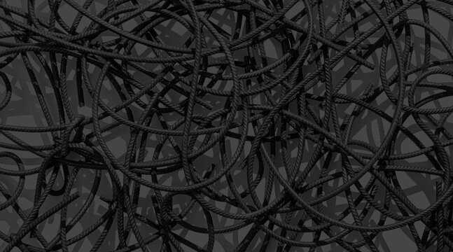 Tangled rebar steel reinforcing construction background