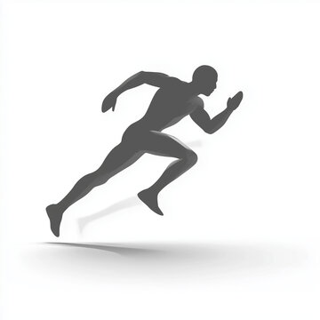 human icon silhouette with shadow isolated on white bacground picture