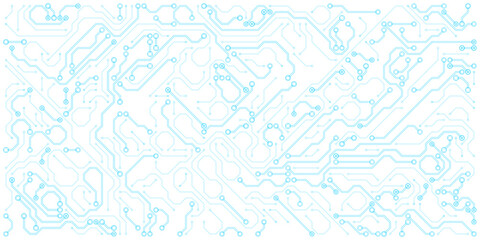 Fototapeta premium Abstract light blue circuit board network background texture