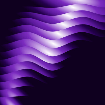 Abstract purple wave background with glowing light effect