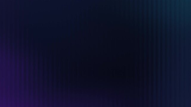 Seamless loop 4K motion background featuring dark cyan and purple neon gradients refracted through a ribbed fluted glass panel. Ideal for tech presentations, AI concepts, cryptocurrency UI backdrops, 