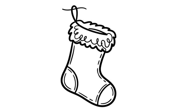 christmas sock vector illustration