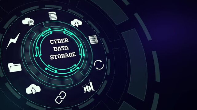 Encrypting sensitive digital records inside an interactive cyber data storage HUD control panel backdrop