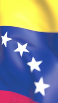 Realistic waving Venezuelan flag with stars and realistic colors