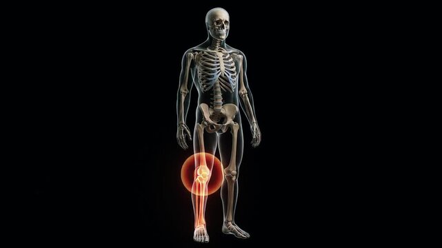 Human Ankle Injury Anatomy, 3D Medical Visualization