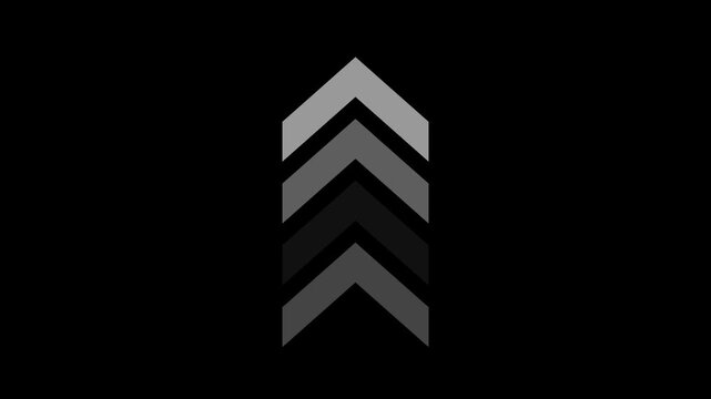 Up arrow animation on green background, direction arrow loading animation, Directional Arrow Loop Animation & 4k video motion.