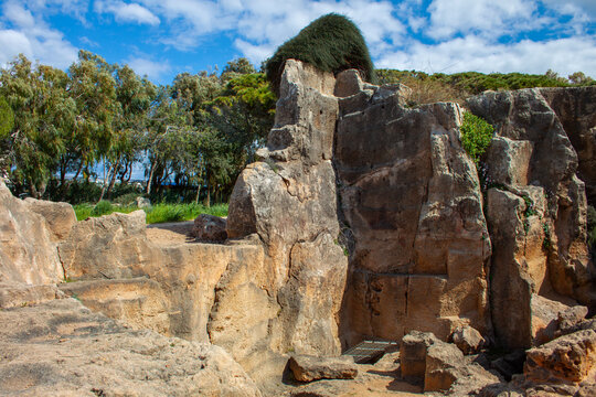 Archaeological site of the Tombs of the Kings, Pafos city, Cyprus island