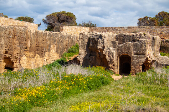 Archaeological site of the Tombs of the Kings, Pafos city, Cyprus island