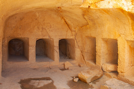 Archaeological site of the Tombs of the Kings, Pafos city, Cyprus island