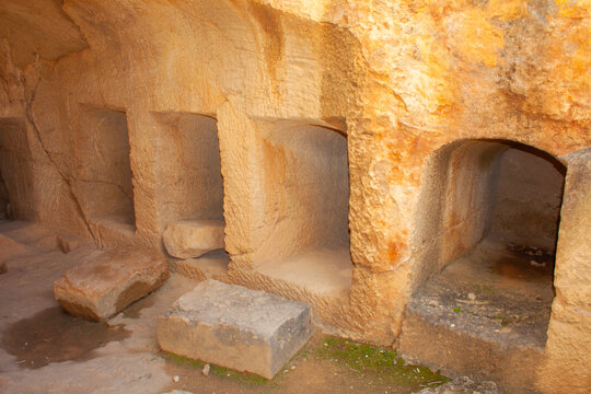 Archaeological site of the Tombs of the Kings, Pafos city, Cyprus island