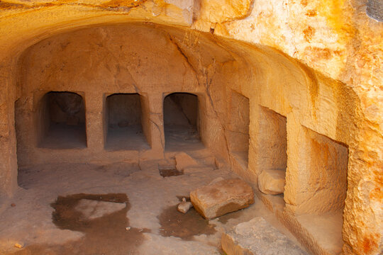Archaeological site of the Tombs of the Kings, Pafos city, Cyprus island