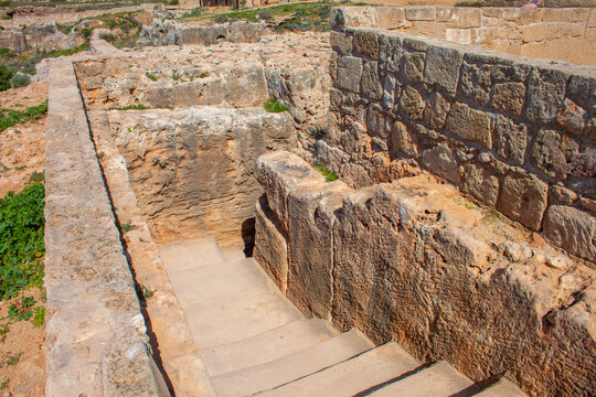 Archaeological site of the Tombs of the Kings, Pafos city, Cyprus island