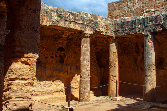 Archaeological site of the Tombs of the Kings, Pafos city, Cyprus island