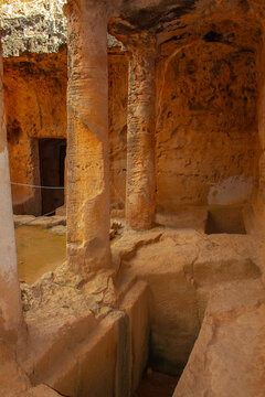 Archaeological site of the Tombs of the Kings, Pafos city, Cyprus island