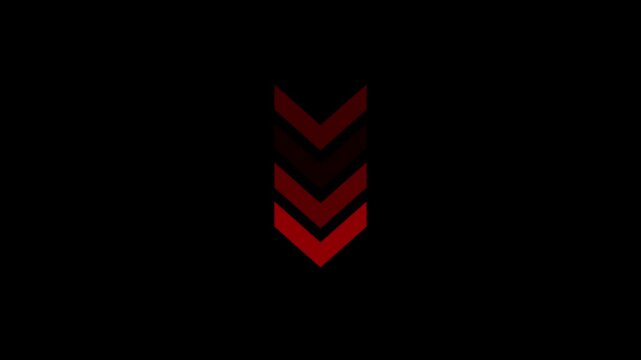 Down arrow animation on green background, direction arrow loading animation, Directional Arrow Loop Animation & 4k video motion.