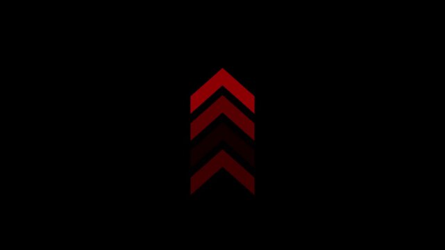 Up arrow animation on green background, direction arrow loading animation, Directional Arrow Loop Animation & 4k video motion.