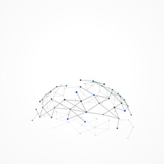 Obraz premium Polygonal Semi Sphere Vector Background