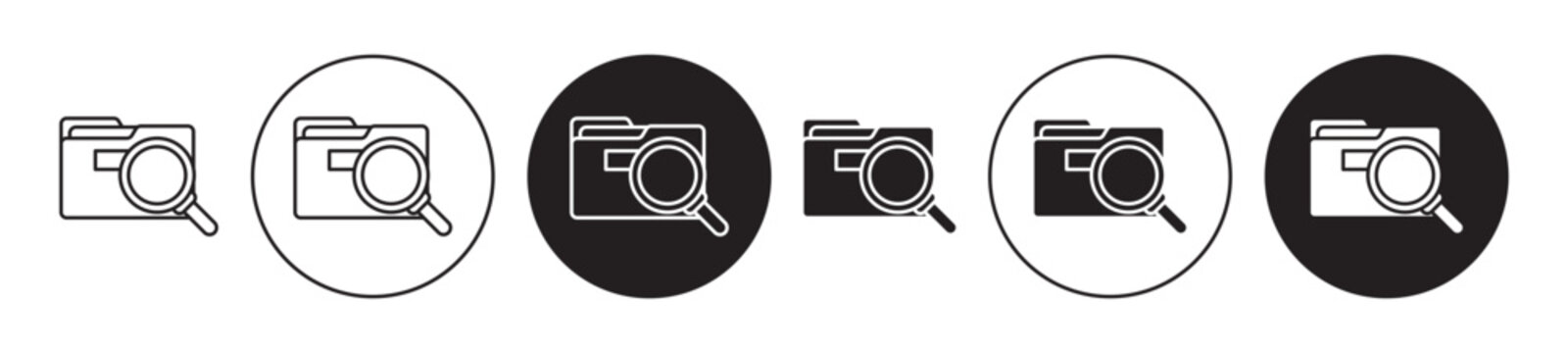 Case studies icon flat outline in black
