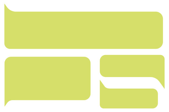 Lime green speech bubble PNG set with bold outlines and varied shapes. Perfect for comics, social media posts, messaging, captions, UI. quotes, stickers, labels and graphic design. High-res vector