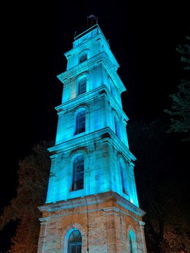 A view from the historic Tophane Clock Tower in the city of Bursa, Turkey.