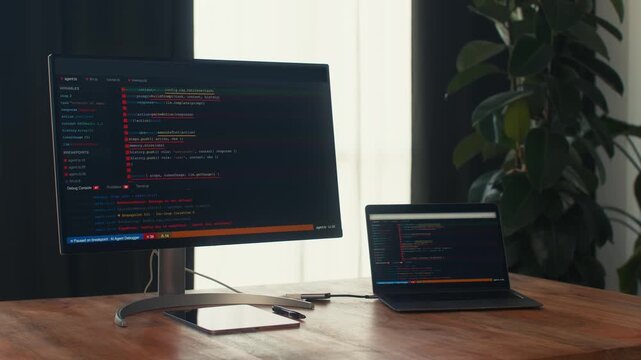 AI Agent Coding Autonomously Two PCs Laptop No Human