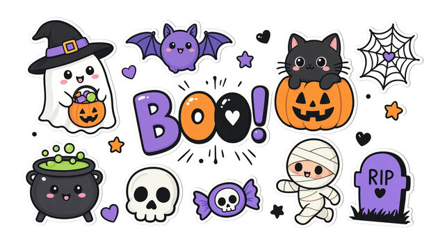 Halloween cute stickers patch