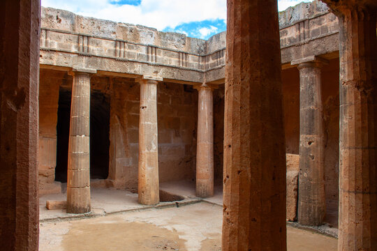 Archaeological site of the Tombs of the Kings, Pafos city, Cyprus island
