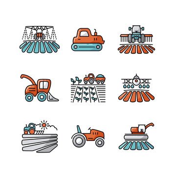 Farm Field icon. Agriculture transport sign