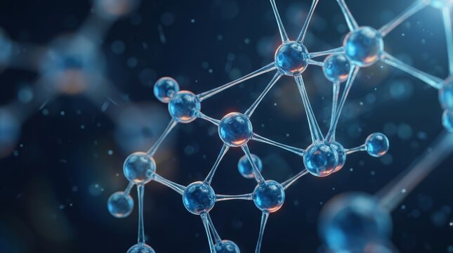 Scientific molecule structure showing chemistry concept in a macro close-up.