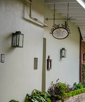 New Orleans, LA, USA - September 12, 2026: Entrance to Honfleur, an Event Space, at the Hotel Provincial in the French Quarter