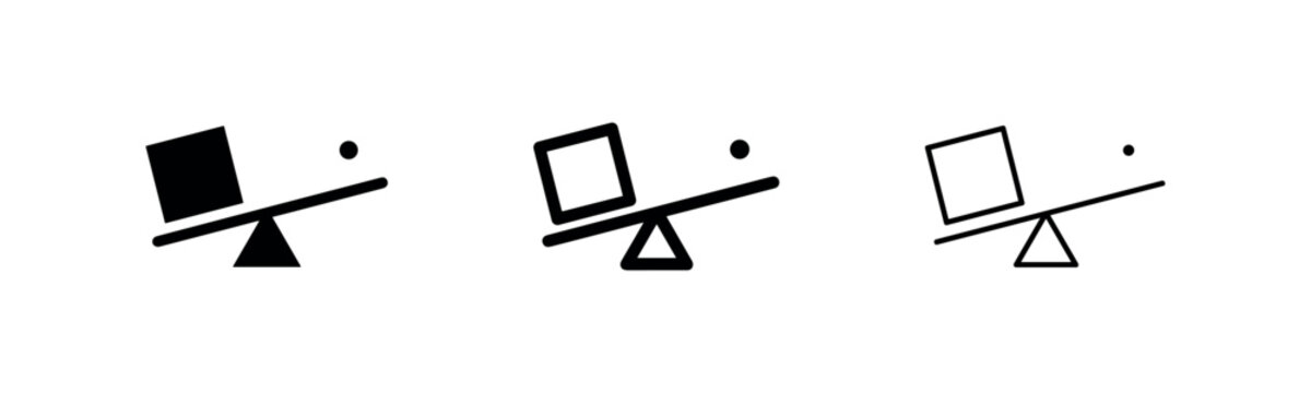 Seesaw Comparison Balance Icon
