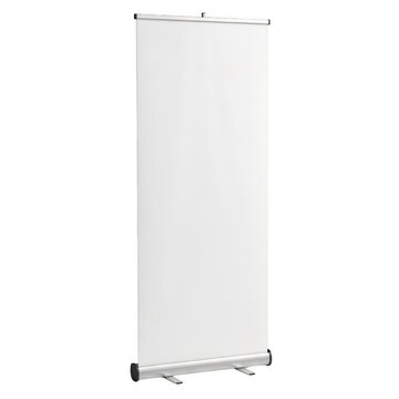 Portable white retractable room divider stand