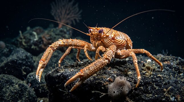 underwater photo of squat lobster