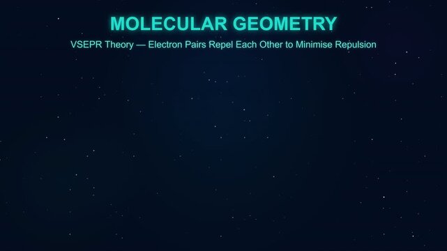 VSEPR Molecular Geometry Showing 3D Spatial Atomic Bonding Angles