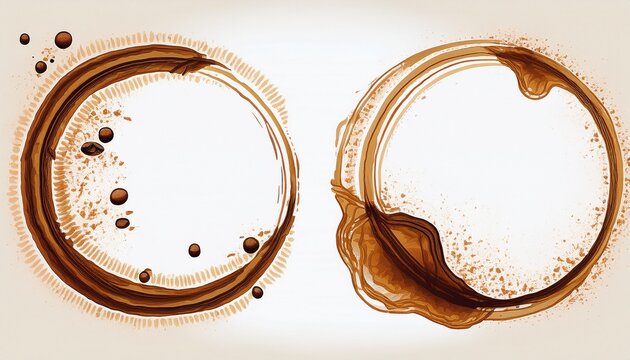 real coffee stains coffee ring