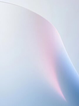 Abstract digital art piece with a curved shape. the background is a light blue color with a gradient effect, creating a soft and dreamy look.