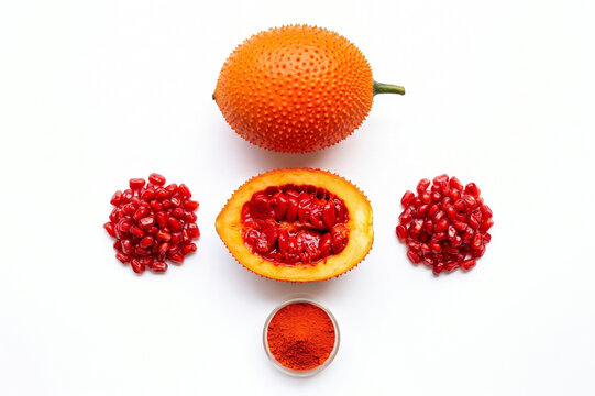 Gac fruit in different forms