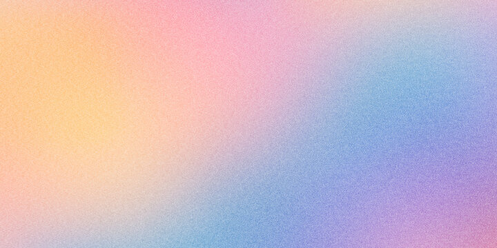 Grainy gradient background with soft pastel colors, abstract lo-fi texture in pink blue and orange, blurred aesthetic backdrop for social media