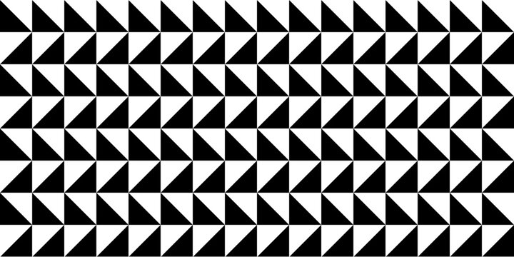 Brutalist seamless geometric pattern triangles black and white raw, vector illustration