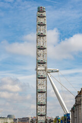Fototapeta premium London Eye (Millennium Wheel) at Thames river, UK